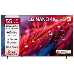 LG 139 cms (55 inches) U8 AI Series 4K Ultra HD (3840 x 2160) Smart webOS LED TV 55NU870BPLA 2026