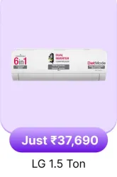 LG 1.5 Ton 3 Star AC @ ₹37690 on Flipkart big Billion Days Sale