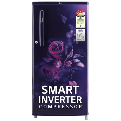 Image of LG 185 L, 4 Star, Smart Inverter, Direct-Cool Single Door Refrigerator (GL-B199OBEY, Blue Euphoria, Smart Connect & Fast