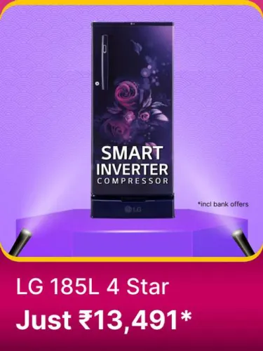 Image of LG 185 L 4 Star Refrigerator @ ₹13491 on Flipkart big Billion Days Sale