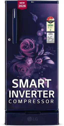 Image of LG 185 L Direct Cool Single Door 4 Star Refrigerator with Base Drawer with Smart Inverter Compressor, Runs on Home Inve