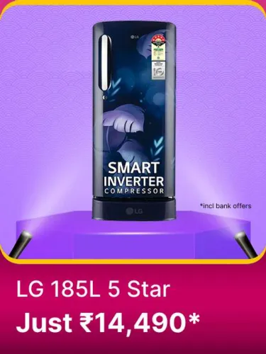 Image of LG 185 L 5 Star Refrigerator @ ₹14490 on Flipkart big Billion Days Sale