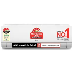 LG 1 Ton 4 Star DUAL Inverter Split AC (Copper, AI Convertible 6-in-1 with VIRAAT Mode, Faster Cooling & Energy Saving, 