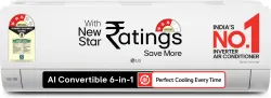 LG 2026 Model 1 ton 3 Star Split Inverter Faster Cooling and Energy Saving, AI Convertible 6-in-1 Cooling, Him Clean, VI
