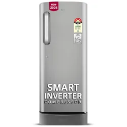LG 224 L, 5 Star, Smart Inverter, Direct Cool Single Door Refrigerator (GLD2356ZAPZ, Shiny Steel, Base stand with Drawer