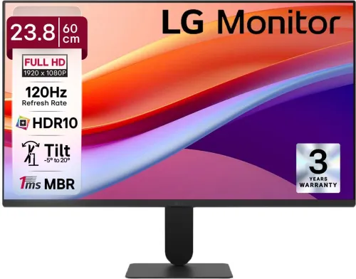 Image of LG 60.45 cm (24 inch) Full HD IPS Panel Monitor (24U411A-BN.CTRPMV) (Response Time: 1 ms, 120 Hz Refresh Rate)
