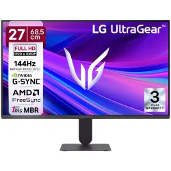 LG 27G411A 68.5 cm(27 Inch) Ultragear FHD(1920 x 1080) IPS Gaming Monitor, 1ms MBR, 144Hz (O/C), HDR10, NVIDIA G-Sync Co