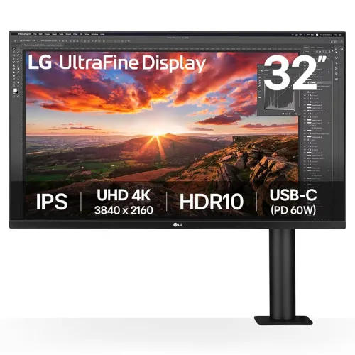 Image of LG 32UN880-B 32 \' Ultrafine Display Ergo UHD 4K IPS Display with HDR 10 Compatibility and USB Type-C Connectivity, Blac