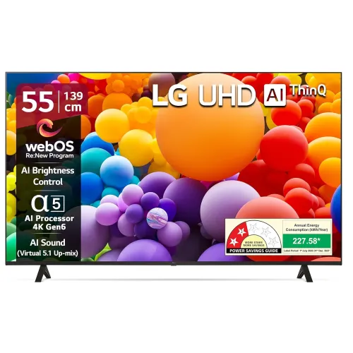 Image of LG (55UR75006LC) 139 cm 55 inches UR75 Series 4K Ultra HD Smart LED TV 