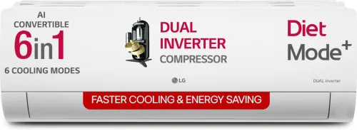 Image of LG 2025 Model 1.5 Ton 5 Star Split Dual Inverter with Faster Cooling and Energy Saving, AI Convertible 6-in-1 Cooling, 4