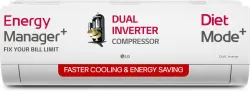 LG 2025 Model 1.5 Ton 5 Star Split Dual Inverter with Wi-fi with Energy Manger Plus, Voice Control, HimClean, 4 Way, VIR