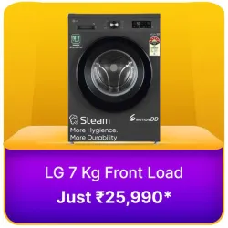 LG 7 kg Washing Machine @ ₹25990 on Flipkart big Billion Days Sale