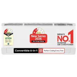 LG Essential Series, 0.8 Ton 2 Star, Smart Inverter Split AC (Copper, Convertible 6-in-1 Cooling, Faster Cooling & Energ