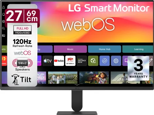 Image of LG Smart AI 69.01 cm (27 inches) Full HD IPS Panel Monitor (27U511SB-B)