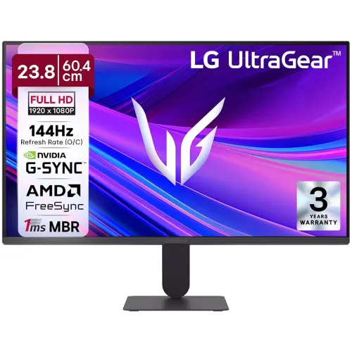 Image of LG 24G411A-B 60.4 cm (23.8 Inch) Ultragear FHD (1920x1080) IPS Gaming Monitor with 144Hz, 1ms MBR, 5ms (GtG), HDR10, NVI