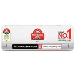 LG 1.5 Ton 5 Star, Smart Inverter Split AC (100% Copper Condenser, AI Convertible 6in1,VIRAAT Mode, Faster Cooling & Energy Saving, 4 Way Swing, HD Filter, AS-Q19YNZE1,White)