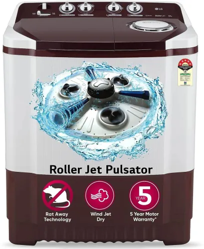 Image of LG 8.5kg 5 Star Semi Automatic Top Load Washing Machine, P8530SRAZ