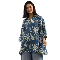 Libas Printed Cotton A Line Kurti Suit