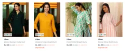Libas Women  Collar Kurti Starting At ₹349
