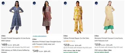 Image of Libas Women's Clothing at minimum 80% Discount
