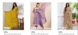 Libas Women Trousers &Dupatta Minimum 89% Discount
