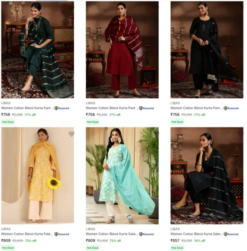 Image of Libas Women's Ethnic Sets @ Minimum 70% Discount