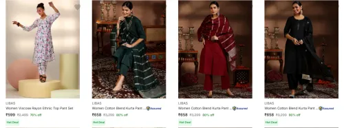 Image of Libas Women's Ethnic Sets at minimum 73% Discount