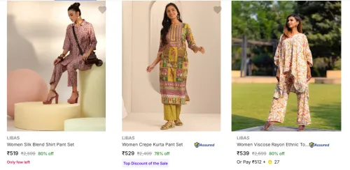 Image of Libas Women's Ethnic Sets upto 80% Discount