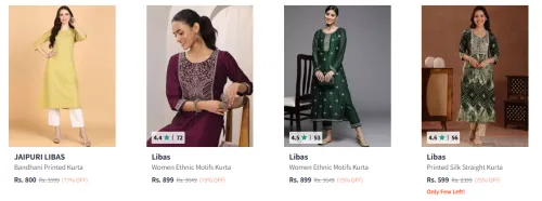 Image of Libas Women's Kurta upto 77% Discount