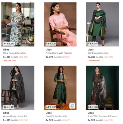 Libas Womens Kurta Set Upto 89% Discount