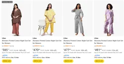 Libas Womens Night Suit Set upto 82% Discount