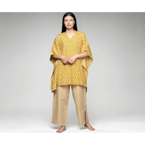 Image of Libas Womens Printed Cotton Night Suit Set for Women