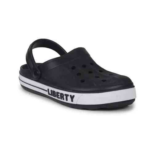 Image of Liberty A-HA Black & Blue Slippers for Men - Home-Wear Slip-On Slip-On