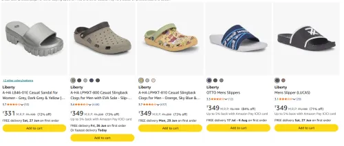 Image of LIBERTY casual slippers at minimum 70% Discount