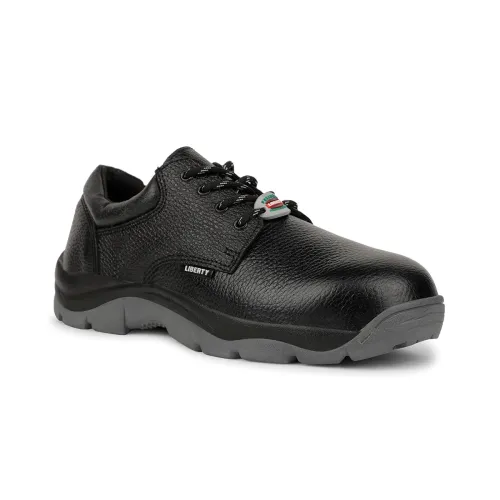 Image of Liberty Freedom Shield-SA Lacing Black Safety Shoes for Men with Rubber Sole | Comfortable & Durable