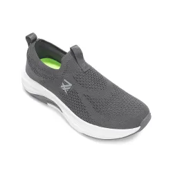 Liberty LEAP7X ULTRASTEPE Walking Shoes for Men - Black & Dark Grey Slip-On Sneakers | Memory Foam Cushioned Insole, Lig