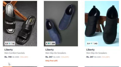 Image of Liberty Men Fashion Sandals Minimum 70% Discount