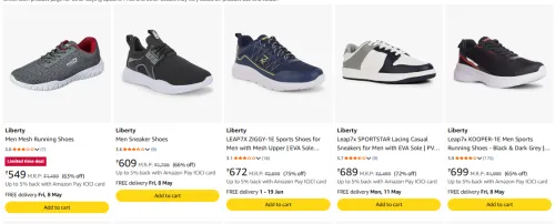 Image of Liberty Men's Footwear Upto 60% Discount 