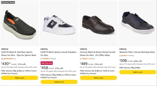 Image of Liberty Men's Shoes at minimum 75% Discount
