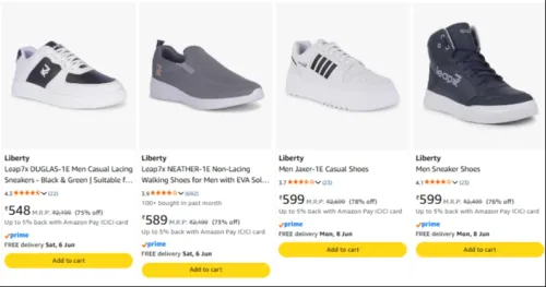Image of Liberty Men's shoes upto 70% discount 