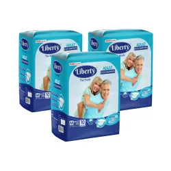 Liberty Popular Adult Diapers, Tape Style, Medium (M) Size, 30 Count, Waist Size (76-101cm | 30-40 inches), Unisex, High