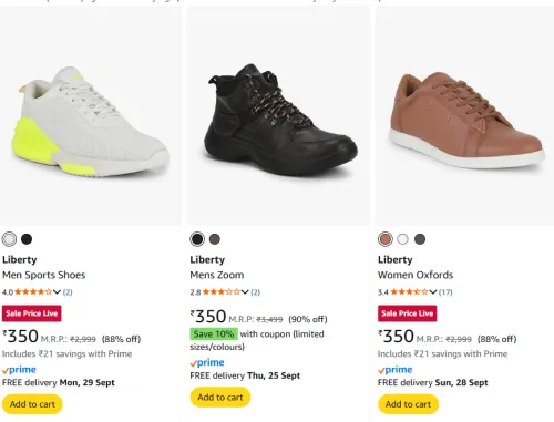 Image of Liberty Shoes Upto 90% Discount