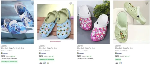Image of Liberty Sling Back Clogs for Boys Minimum 72% Discount