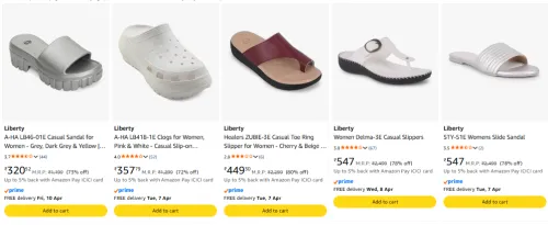 Image of Liberty womens footwear upto 70% discount 