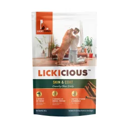 LICKICIOUS Nutritional Dog Treats Chewy Stick for Healthy Skin & Coat - 85g