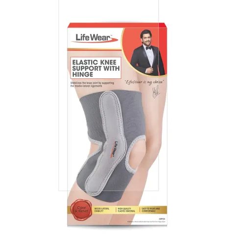 Image of Life Wear Elastic Knee Support with Hinges, Wrap-Around Design for Mild to Moderate Knee Instability, Medio-Lateral Hing