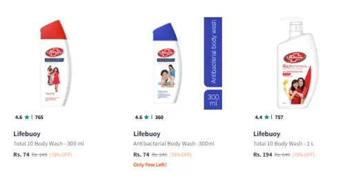 Image of Lifebuoy Body Wash Minimum 70% Discount