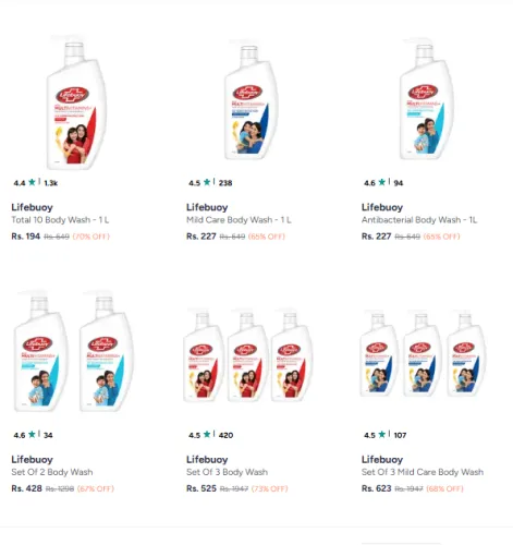 Image of Lifebuoy Body Wash Upto 73% Discount