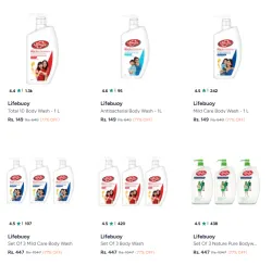 Lifebuoy Body Wash And Shower Gel @ Up to 77% Discount