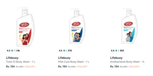Image of Lifebuoy Body Wash at minimum 70% Discount